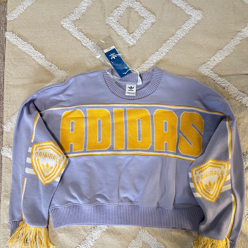 Adidas Originals NWT Lavender and Gold Women's Sweater Size Small